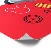 Mickey Mouse Fun Birthday Customizable Party sign ポスター (角)