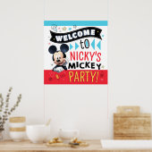 Mickey Mouse Fun Birthday Customizable Party sign ポスター (キッチン)