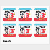 Mickey Mouse Fun Birthday paper Favor スクエアシール (シート)