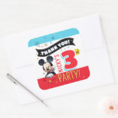 Mickey Mouse Fun Birthday paper Favor スクエアシール (封筒)
