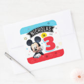 Mickey Mouse Fun Birthday party plate Customizable スクエアシール (封筒)