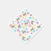Mickey Mouse Polka Dot Baby Shower スタンダードカクテルナプキン (角)