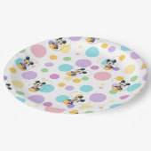 Mickey Mouse Polka Dot Baby Shower ペーパープレート (アングル)
