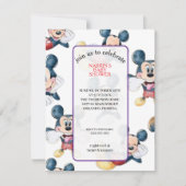 Mickey Mouse Polka Dot Baby Shower 招待状 (正面)