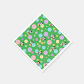 Mickey Mouse Polka Dot  green Baby Shower スタンダードカクテルナプキン (角)