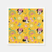 Mickey Mouse Polka Dot  orange Baby Shower スタンダードカクテルナプキン (正面)