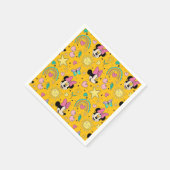 Mickey Mouse Polka Dot  orange Baby Shower スタンダードカクテルナプキン (角)