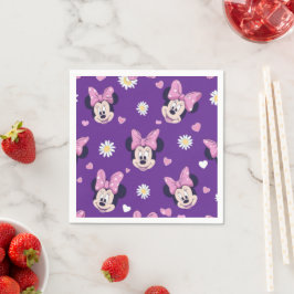 Mickey Mouse Polka Dot  purple Baby Shower スタンダードカクテルナプキン