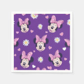 Mickey Mouse Polka Dot purple Baby Shower スタンダードカクテルナプキン (正面)