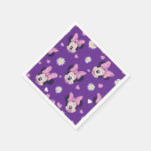 Mickey Mouse Polka Dot purple Baby Shower スタンダードカクテルナプキン (角)