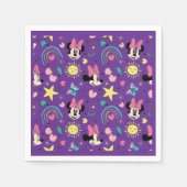 Mickey Mouse Polka Dot  purple Baby Shower スタンダードカクテルナプキン (正面)