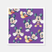 Mickey Mouse Polka Dot  purple Baby Shower スタンダードカクテルナプキン (正面)