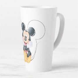 Mickey Mouse Polka Dot  red Baby Shower カフェラテマグ