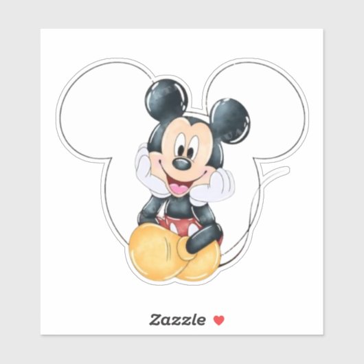 Mickey Mouse Polka Dot red Baby Shower シール (シート)