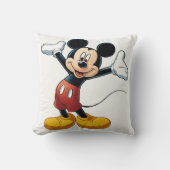 Mickey Mouse Pumpkin Character – Halloween Cartoon クッション (正面)