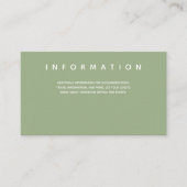 Micro結婚 Sageタイポグラフィ情報 エンクロージャーカード (正面)