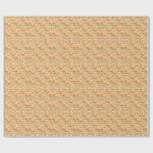 Micro Autumnal Flower and Leaf Pattern Gift Wrap ラッピングペーパー (フラット)