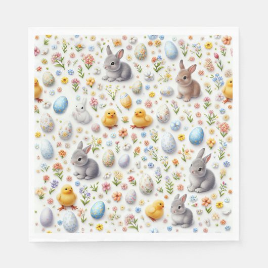 Micro Ditsy Easter Luncheon Napkins スタンダードランチョンナプキン (正面)