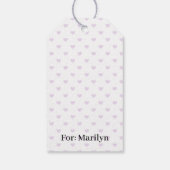 Micro Hearts Soft Lilac - White ギフトタグ (裏面)