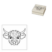 Micro Mini Highland Cow Stamp ラバースタンプ (押印)