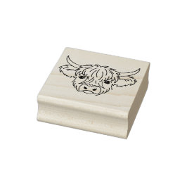 Micro Mini Highland Cow Stamp ラバースタンプ