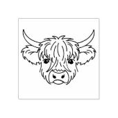 Micro Mini Highland Cow Stamp ラバースタンプ (インプリント)