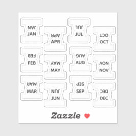 Micro Months Index Tab Bujo ディバイダーラベル プランナー シール