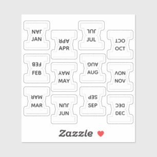Micro Months Index Tab Bujo ディバイダーラベル プランナー シール