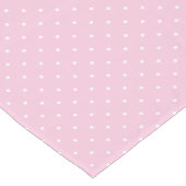 Micro Polka Dot White - Light Pink ショートテーブルランナー (コーナー)
