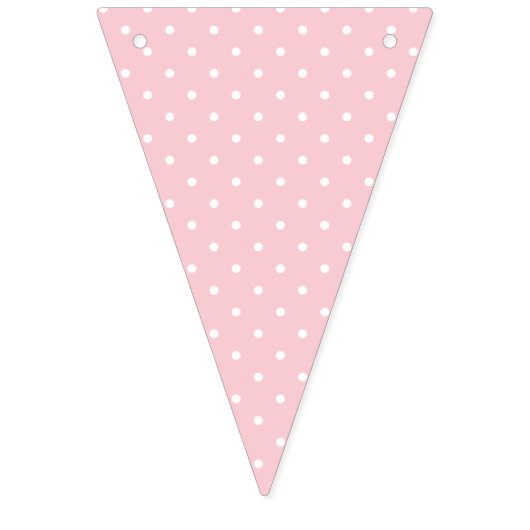 Micro Polka Dot White - Pink バンティングフラッグ (第2の旗)