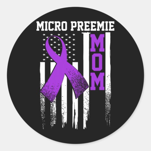 Micro Preemie Nicu New Mom Healthy Earthrough誕生 ラウンドシール (正面)