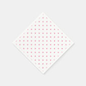 Micro Stars Fuchsia Pink - White スタンダードカクテルナプキン (角)