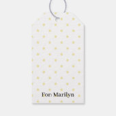 Micro Stars Golden Yellow - White ギフトタグ (裏面)