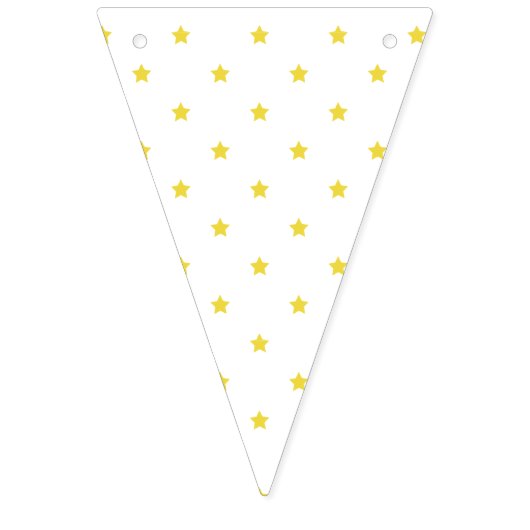 Micro Stars Golden Yellow - White バンティングフラッグ (第1の旗)