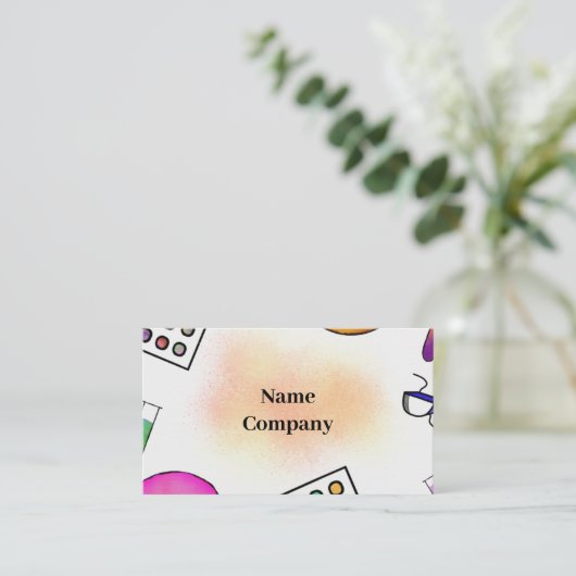 Microbiology +（ばちゃばちゃ）跳ねる名刺 名刺 (スタンド正面)