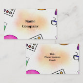 Microbiology +（ばちゃばちゃ）跳ねる名刺 名刺 (正面/裏面)