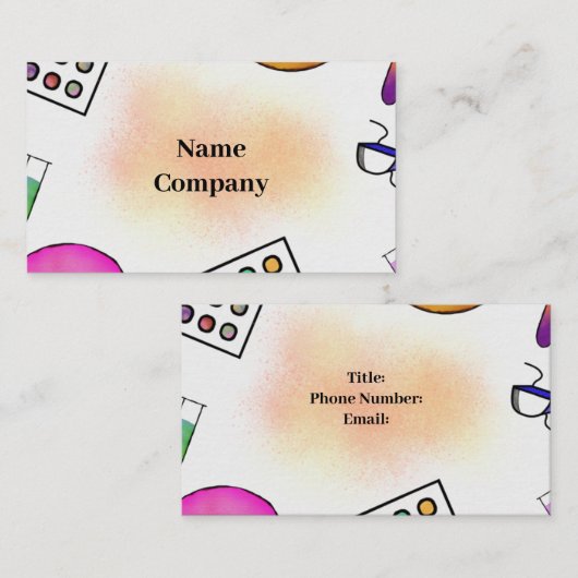 Microbiology +（ばちゃばちゃ）跳ねる名刺 名刺 (正面/裏面)