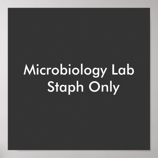 Microbiology Lab Staphのみ ポスター (正面)