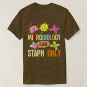 Microbiology Lab Staphのみ Tシャツ (デザイン正面)