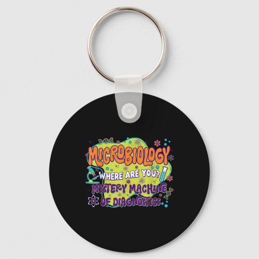 Microbiology Lab Week 2025 Mystery Machine Of Diag キーホルダー (正面)