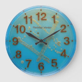 Microbiology Wall Clock Lab HomeまたはOffice Decor ラージ壁時計 (正面)