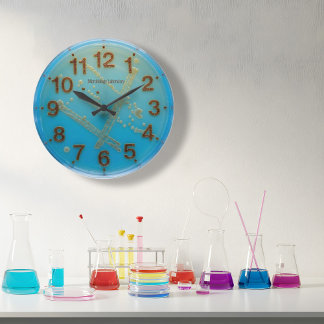 Microbiology Wall Clock Lab HomeまたはOffice Decor ラージ壁時計