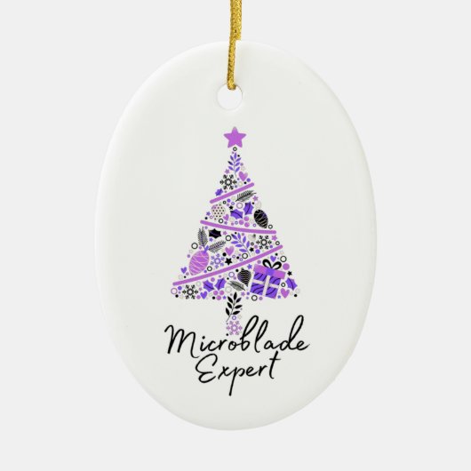 Microbladerギフト – マイクロブレードアーティストクリスマス セラミックオーナメント (正面)