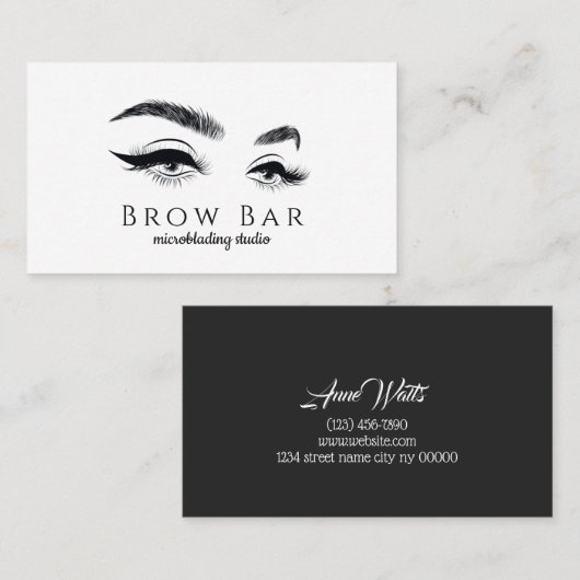 MicrobladingおよびEightash Extensions 名刺 (正面/裏面)