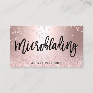 Microbladingのばら色の金ゴールドのグリッターの金属紙吹雪 名刺