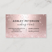 Microbladingのばら色の金ゴールドのグリッターの金属紙吹雪 名刺 (裏面)