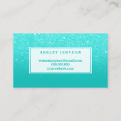 Microbladingのエレガントなタイポグラフィのフェイクな水のグリッター 名刺 (裏面)