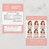 Microbladingアフターケアの手順とアポイントメント 名刺 (正面/裏面)