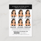 Microbladingアフターケアの手順とアポイントメント 名刺 (裏面)