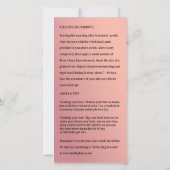 Microblading Aftercareバラおよび金ゴールド_Example サンキューカード (裏面)